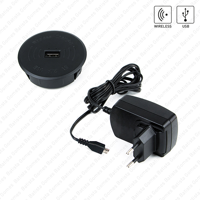 Carregador sem fios Wireless QI + USB